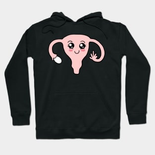 Feminine middle finger uterus Hoodie